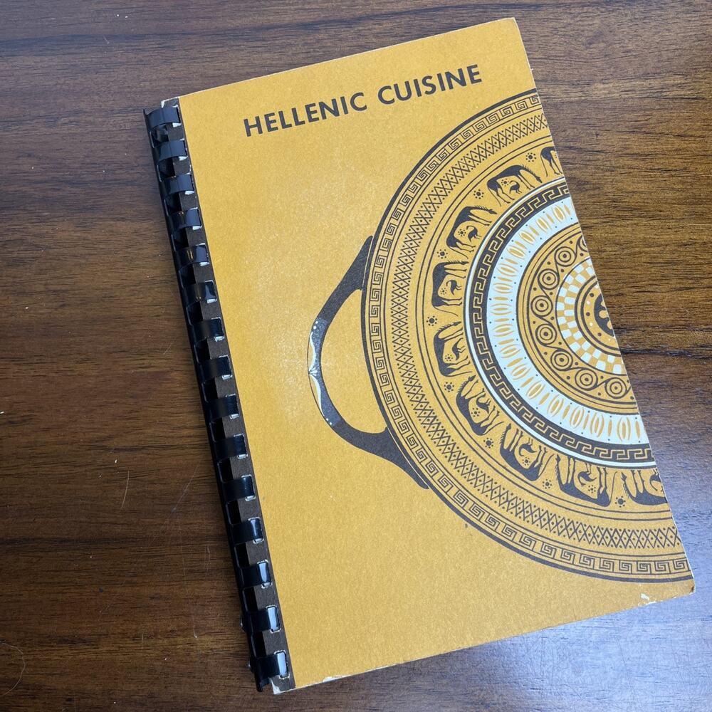 Vtg 1967 Hellenic Cuisine A Collection of Greek Recipes Cookbook Spiral Bound
